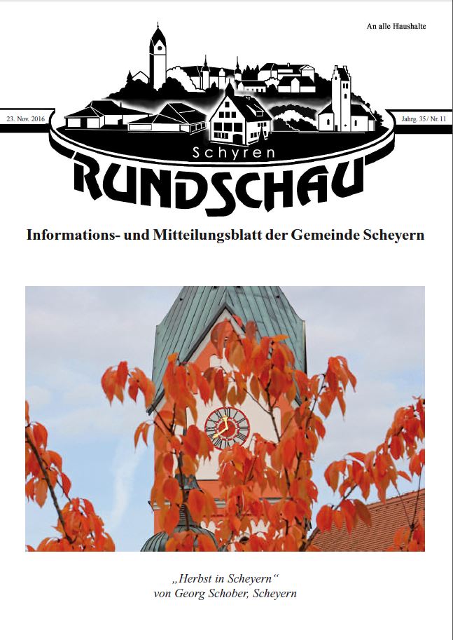 Schyren-Rundschau 11/2016 - 23.11.2016
