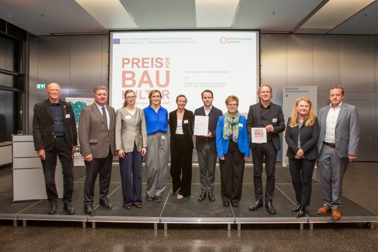 Preisverleihung der Anerkennung für Baukultur der Metropolregion München 2025 - Foto von EMM e.V.  Fotograf Arndt Pröhl